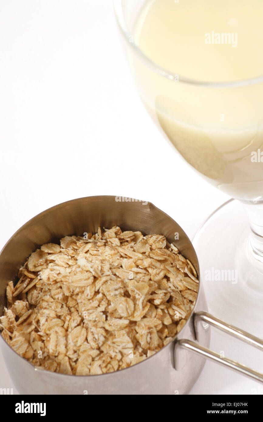 Hafermilch Stockfoto