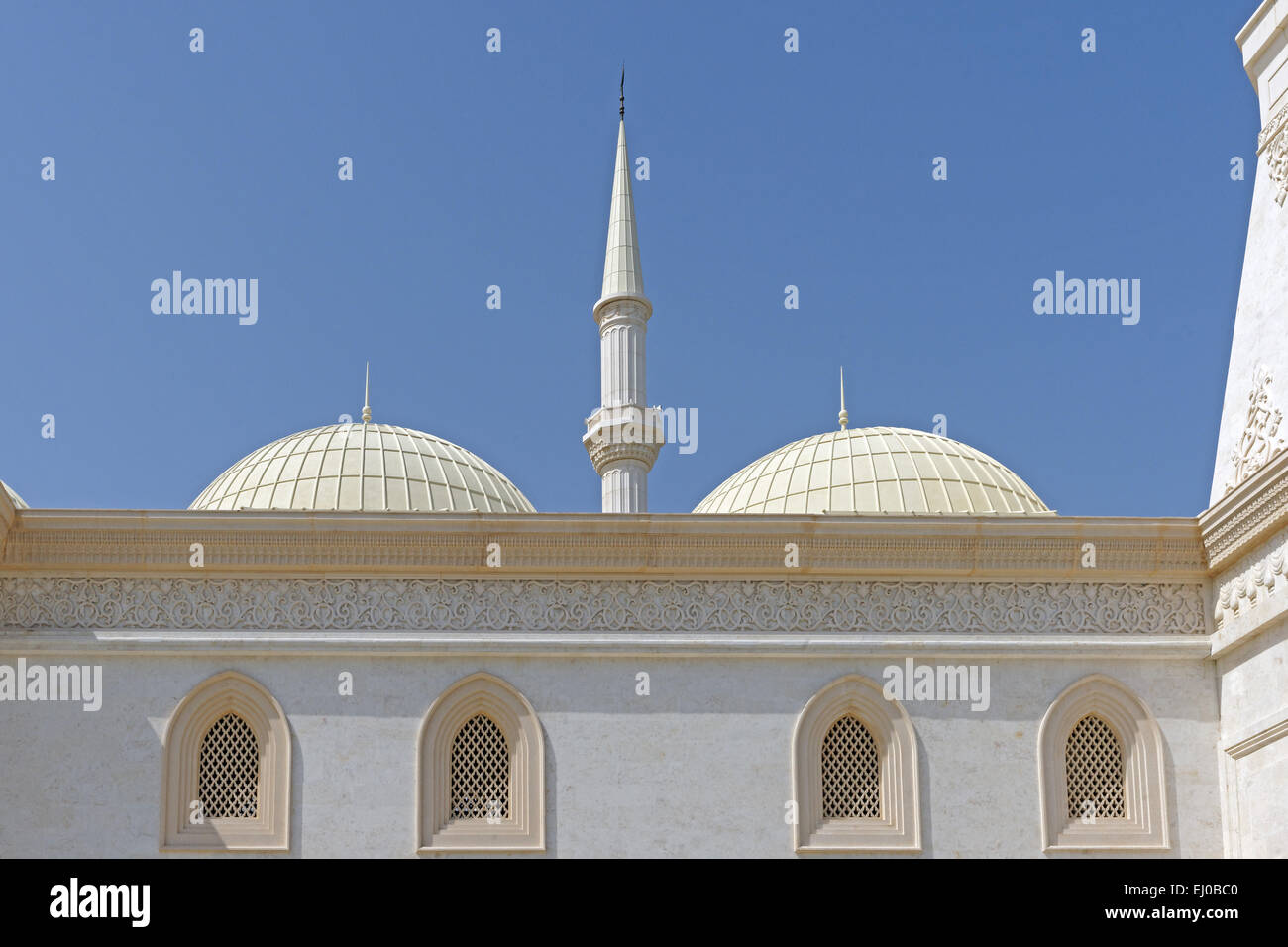 Mittlerer Osten, in der Nähe von East, Vereinigte Arabische Emirate, UAE, Fujairah, Faham Straße Moschee, neue, Architektur, Hochbau, chu Stockfoto