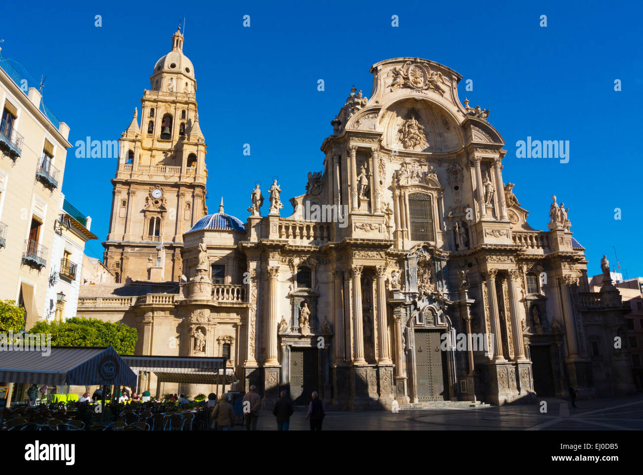 Catedral, die Kathedrale Kirche, Plaza del Cardenal Belluga-Platz, alte Stadt, Murcia, Spanien Stockfoto