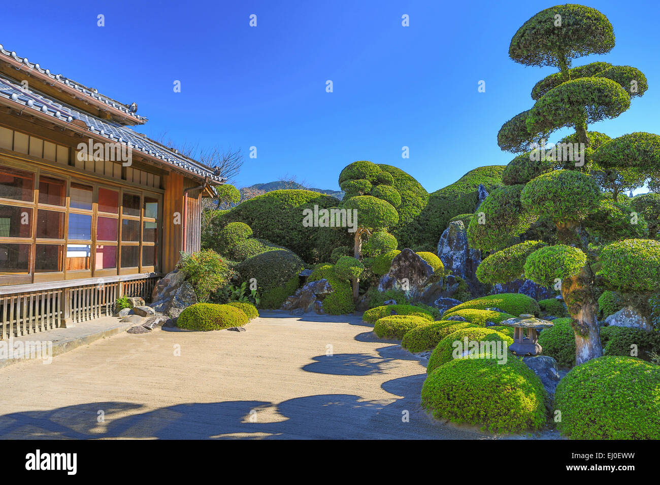 Chiran, Japan, Asien, Kyushu, Landschaft, Dorf, Architektur, sauber, bunt, Garten, grün, Geschichte, Häuser, Insel, Japanisch Stockfoto