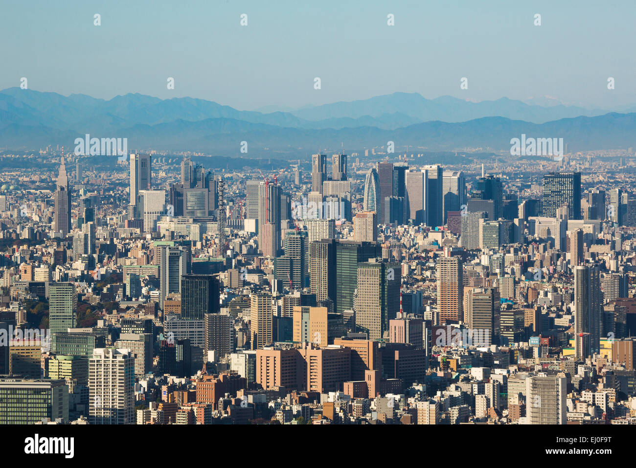 Akihabara, City, Japan, Asien, Kanda, Kanto, Shinjuku, Tokio, Antenne, Architektur, Herbst, Metropole, keine Menschen, Panorama, Skyline Stockfoto