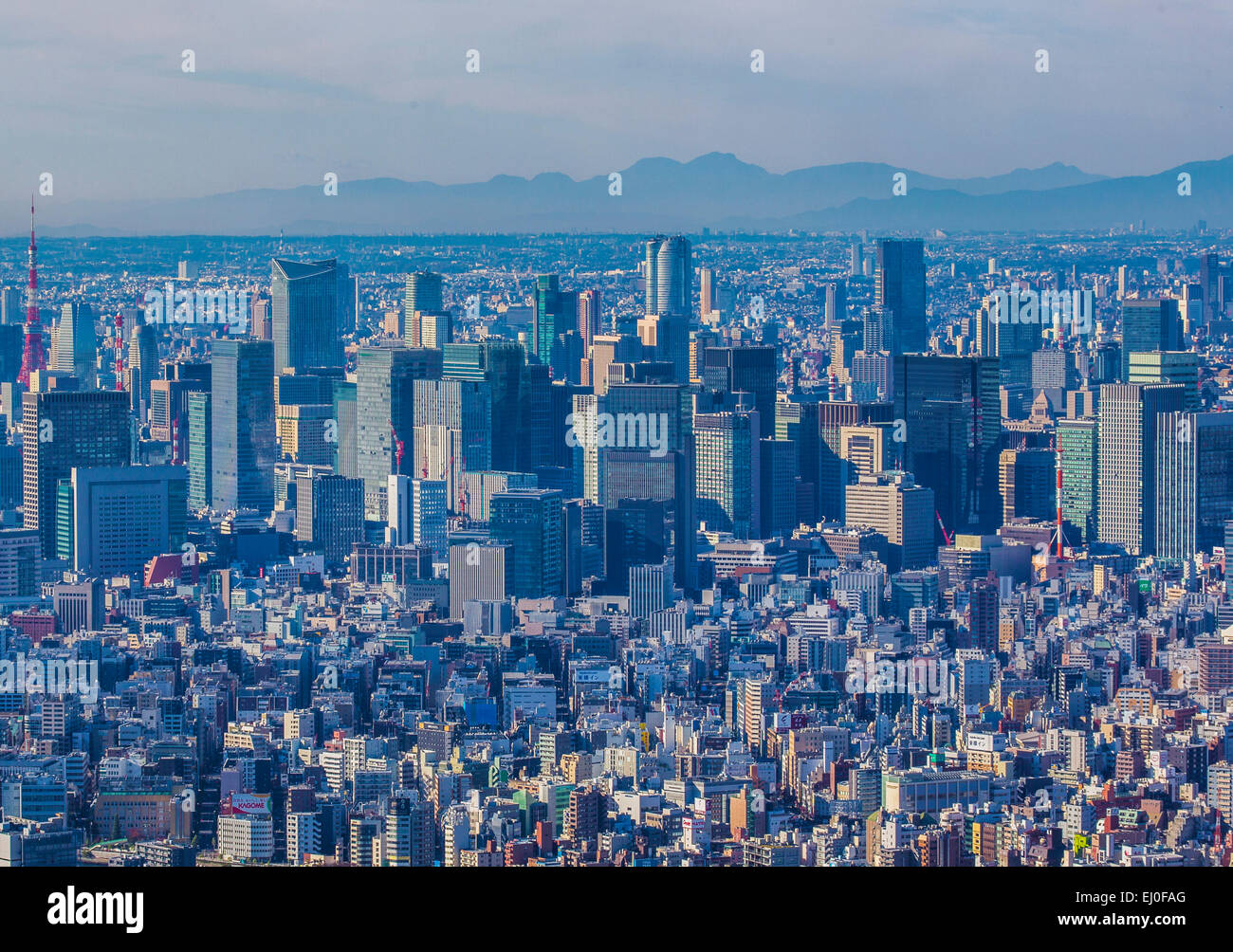 Zentrum von Tokio, Japan, Asien, Kanto, Otemachi, Tokio, Stadt, Antenne, Architektur, Innenstadt, Herbst, Marunouchi, Skyline, Reisen Stockfoto