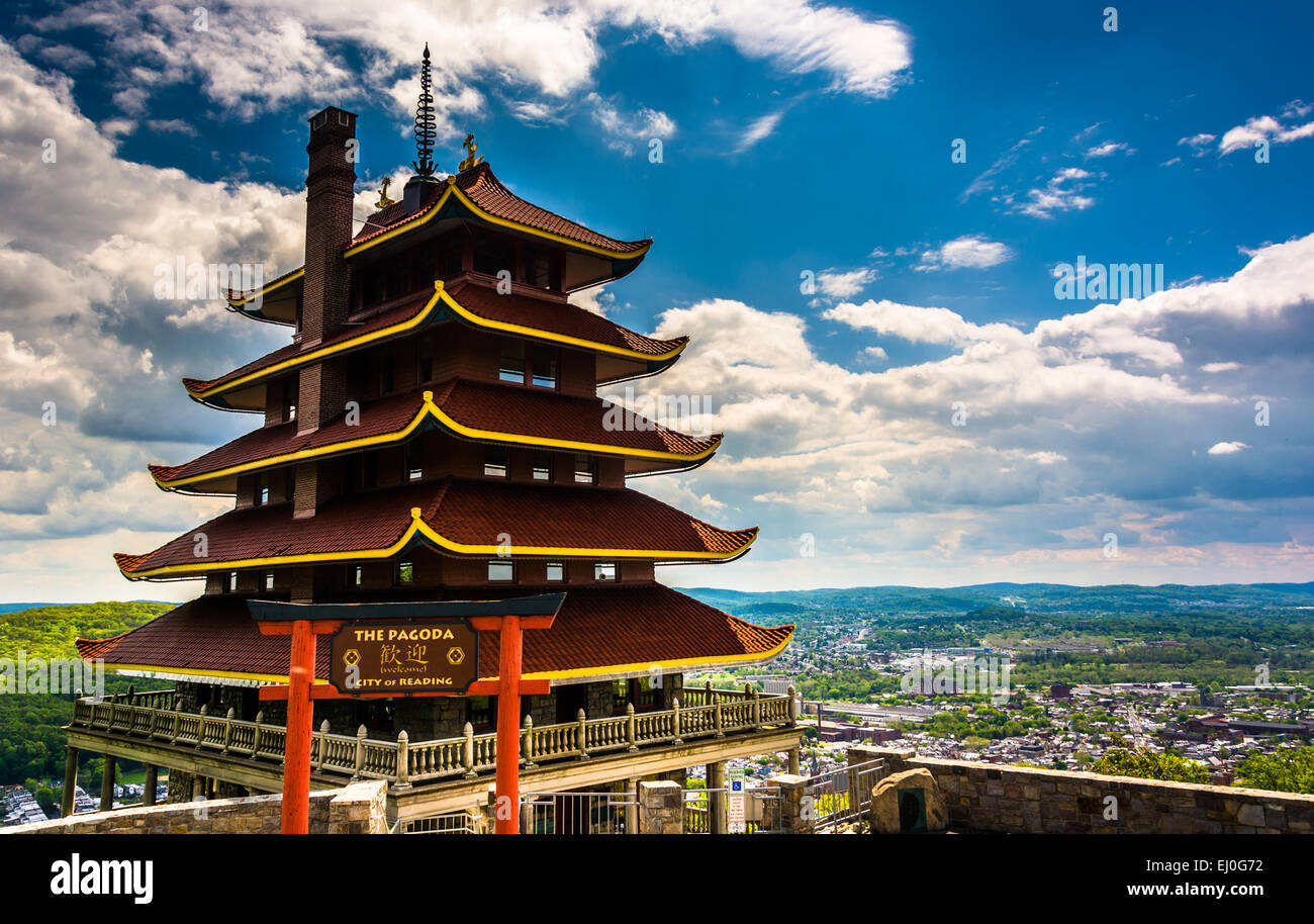 Die Pagode auf Skyline Drive in Reading, Pennsylvania. Stockfoto