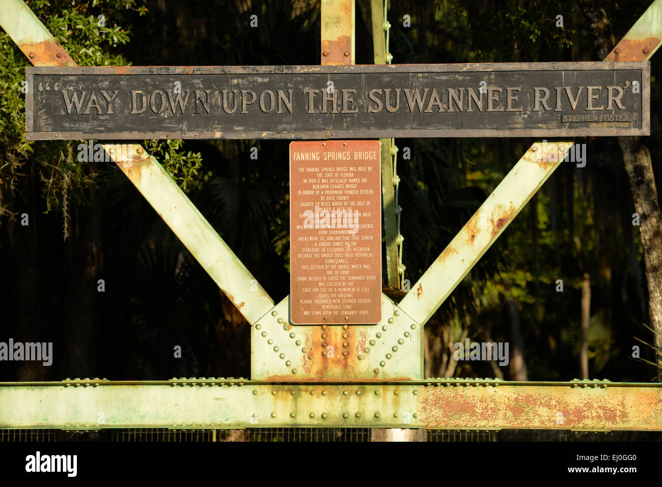 USA, Florida, Dixie, Grafschaft, Suwannee River Stockfoto