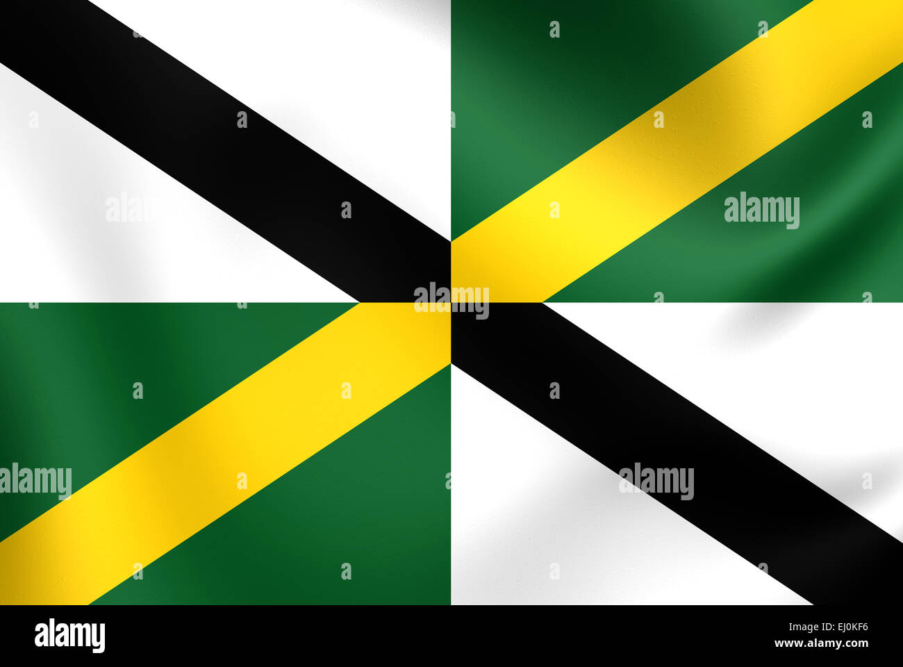 Stadt Monterey Flagge, USA. Hautnah. Stockfoto