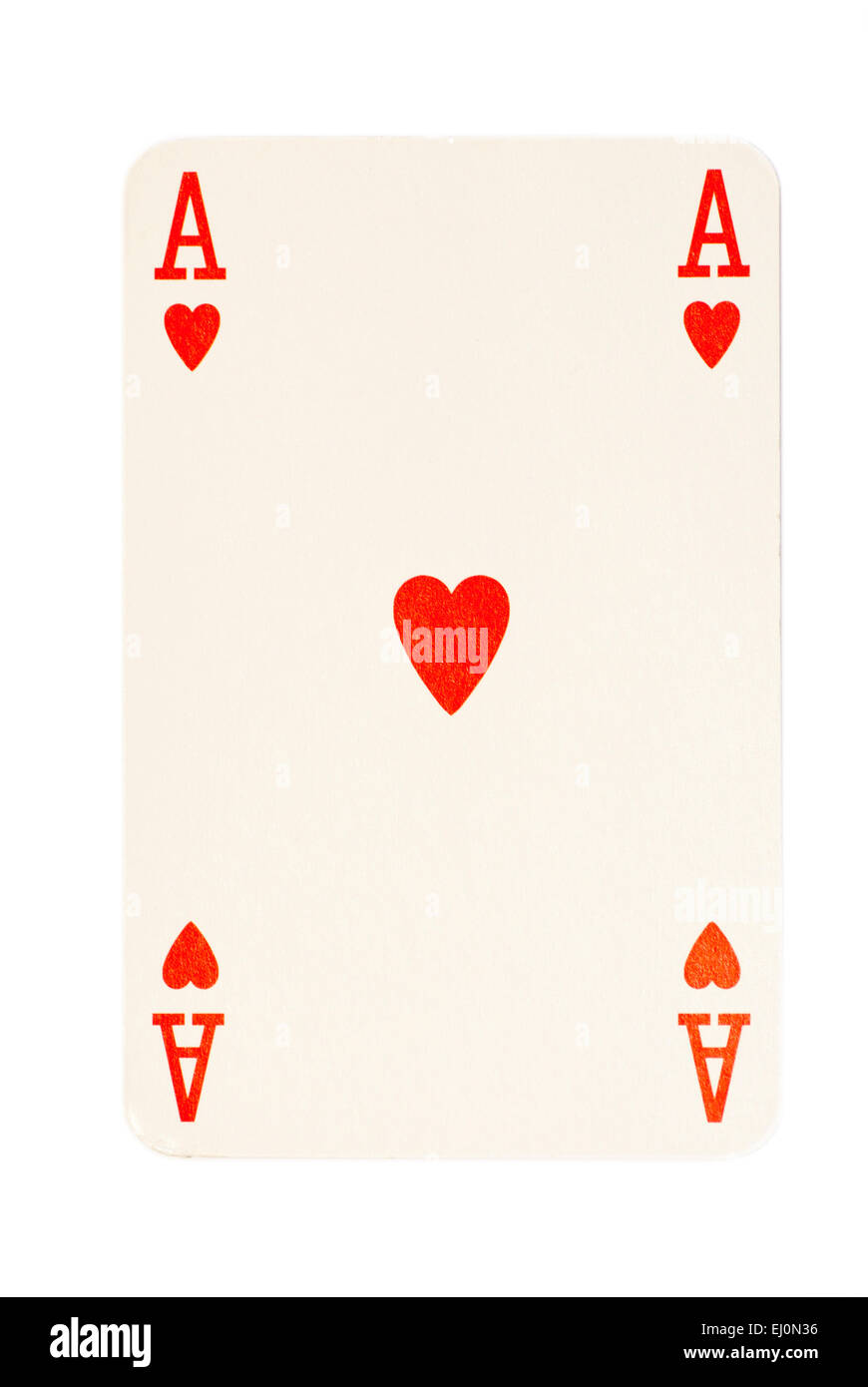 Ace Of Hearts Spielkarte Stockfoto