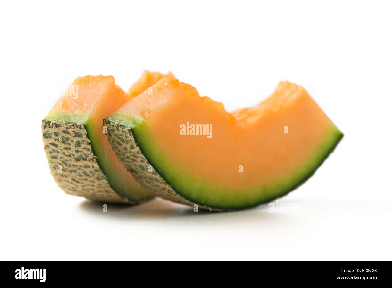 Cantaloupe-Melone-Scheiben Stockfoto