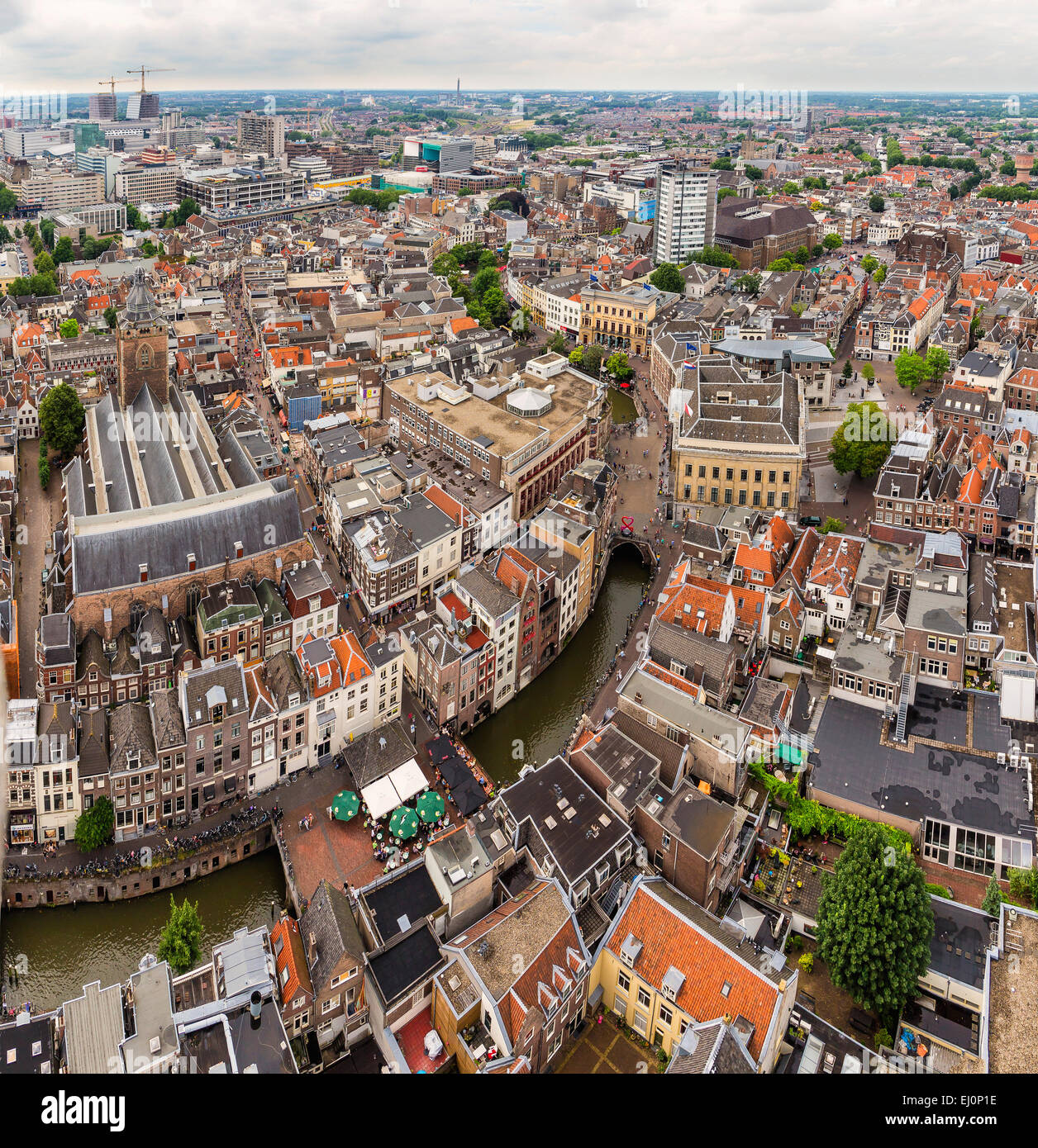 Niederlande, Holland, Europa, Utrecht, Stadt, Sommer, Antenne, Ansicht, Stockfoto