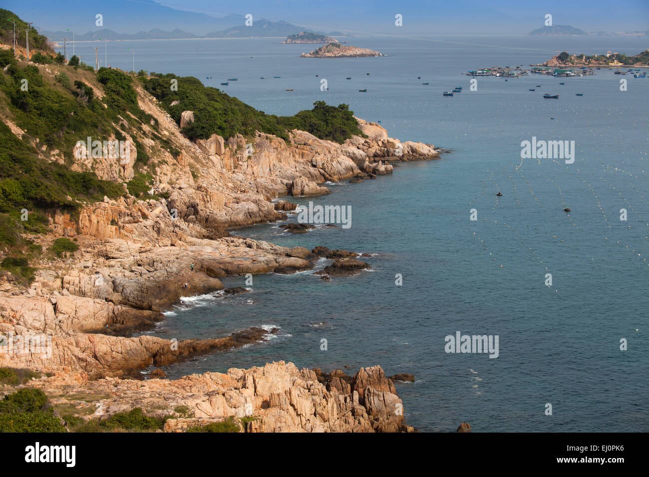 Steile Küste, Chinesisch, Phan, Rang, Ninh, Thuan, Asien, Felsen, Klippe, Kliffküste, Hy, Küste, Küste Landschaft, Landschaft, Meer, Natur, Stockfoto