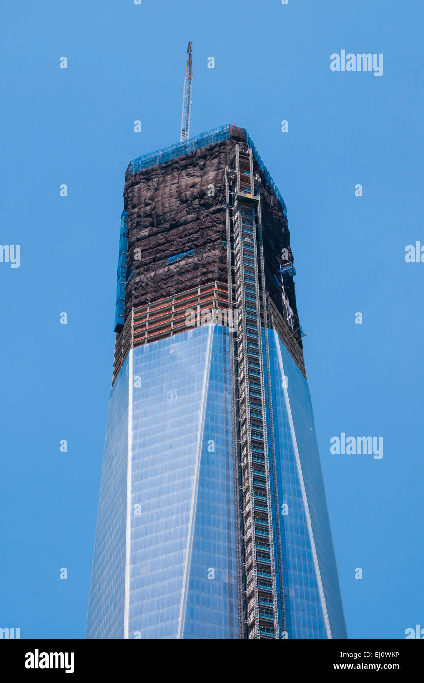 Amerika, amerikanische, Architektur, außen, Bauarbeiten, Bau, Freedom Tower, Hochbau, USA, eine Welt-Trad. Stockfoto