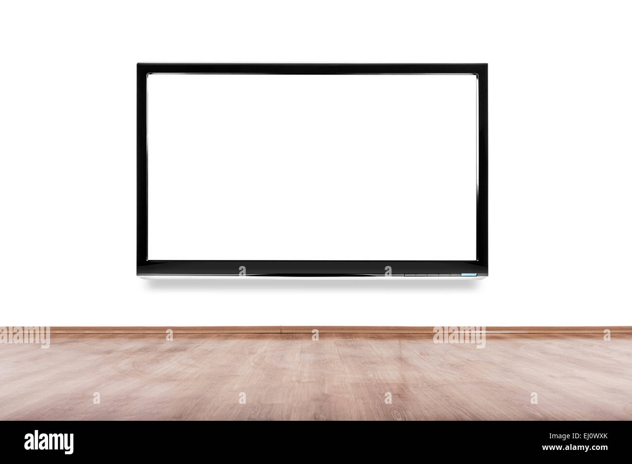 Leeren Raum mit HD-TV an der Wand Stockfoto