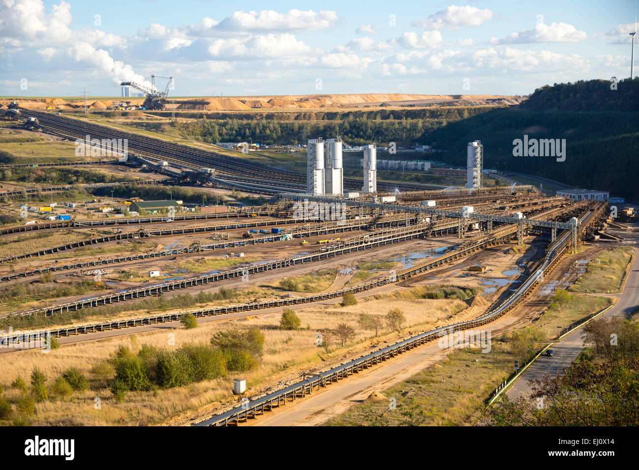 Braun Kohle Bagger, Deutschland, Energie, Stromerzeugung, Demontage, außerhalb, Braunkohle, Europa, Hambach, Industrie, NRW Stockfoto