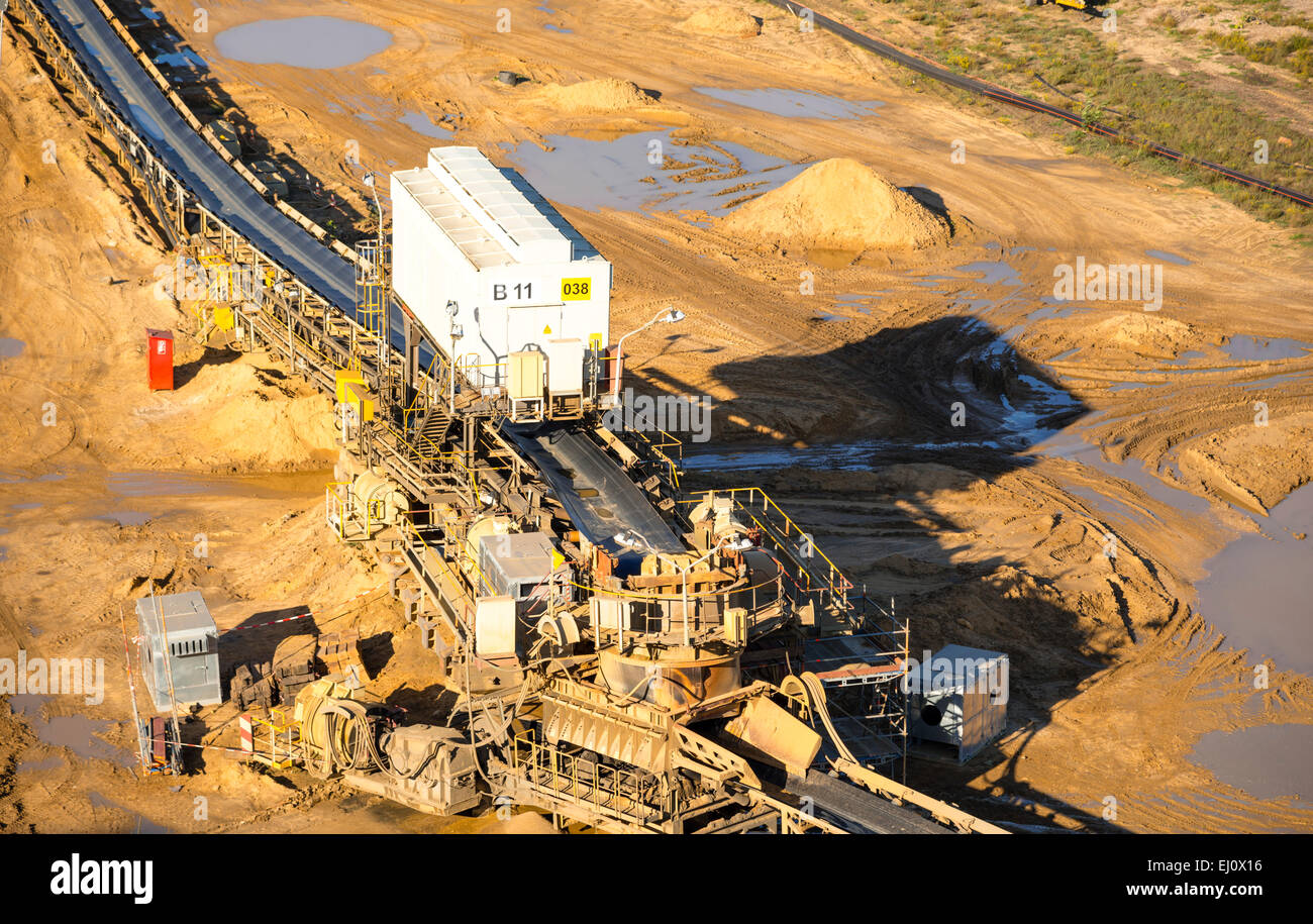 Braun Kohle Bagger, Deutschland, Energie, Stromerzeugung, Demontage, außerhalb, Braunkohle, Europa, Hambach, Industrie, NRW Stockfoto