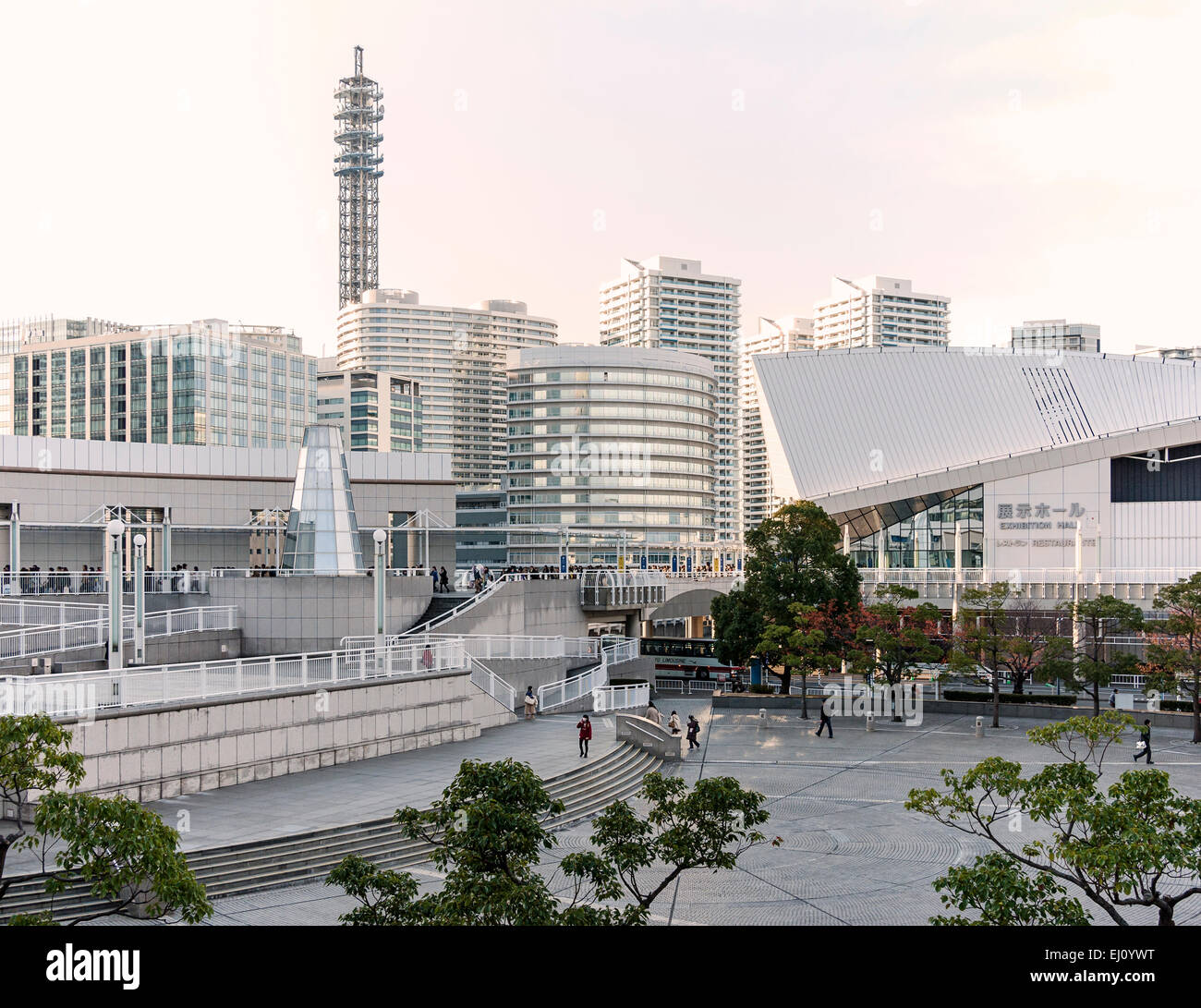 Pacifico Yokohama Convention Center, Minato Mirai 21 Bezirk, Yokohama, Präfektur Kanagawa, Japan. Stockfoto