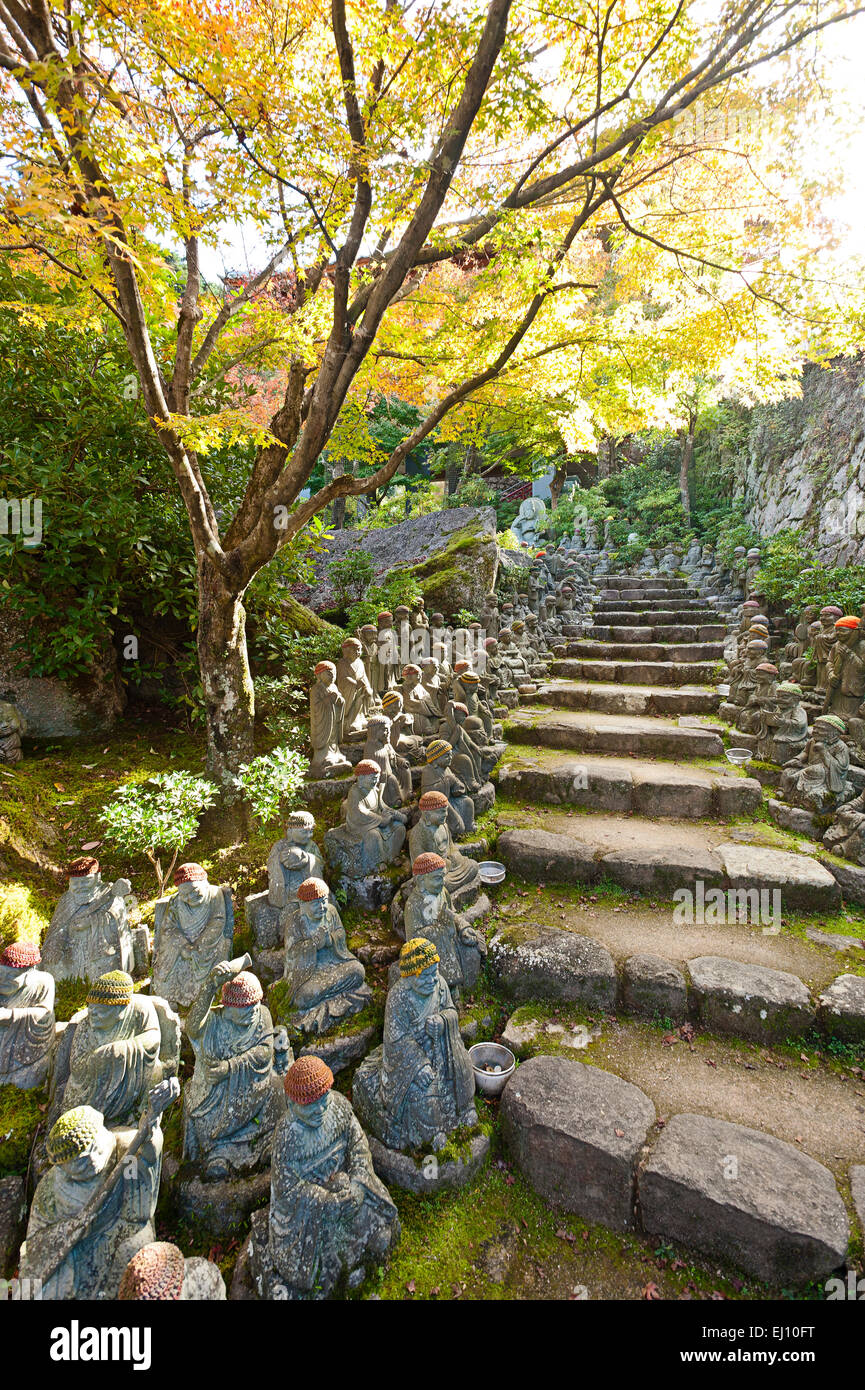 DAISHO-in Tempel am Berg Misen, Itsukushima-Insel, Insel Miyajima, UNESCO-Weltkulturerbe, Präfektur Hiroshima, Japan. Stockfoto