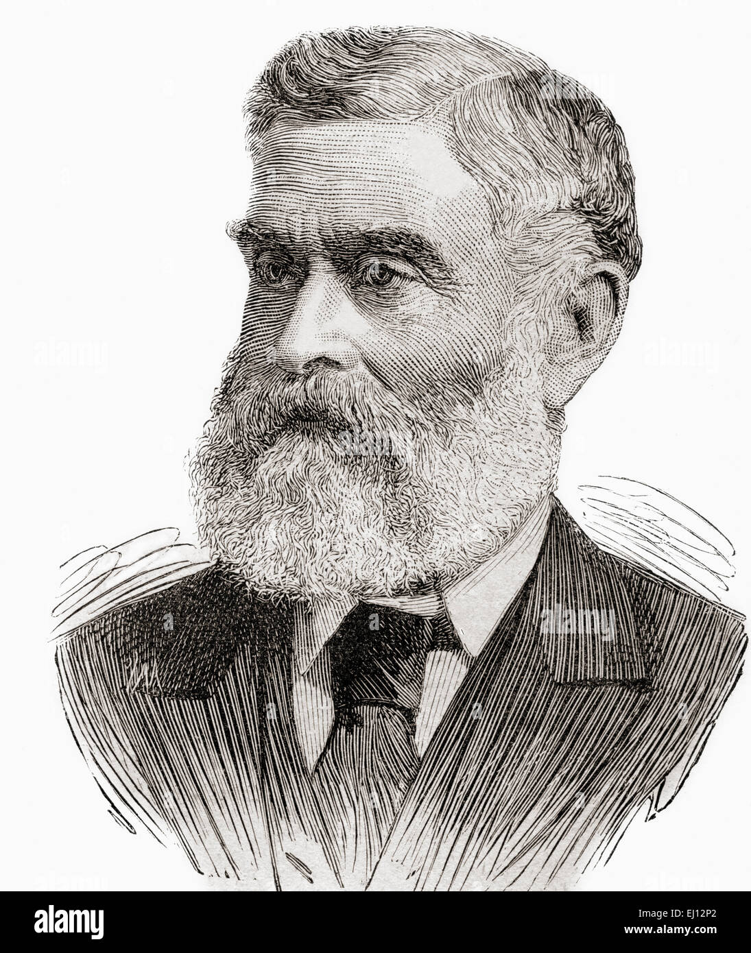Sir William Vallance Whiteway, 1828-1908.  Britischer Politiker geboren und drei Mal Premier von Neufundland.  Von der Überprüfung der Bewertungen veröffentlicht 1891 Stockfoto