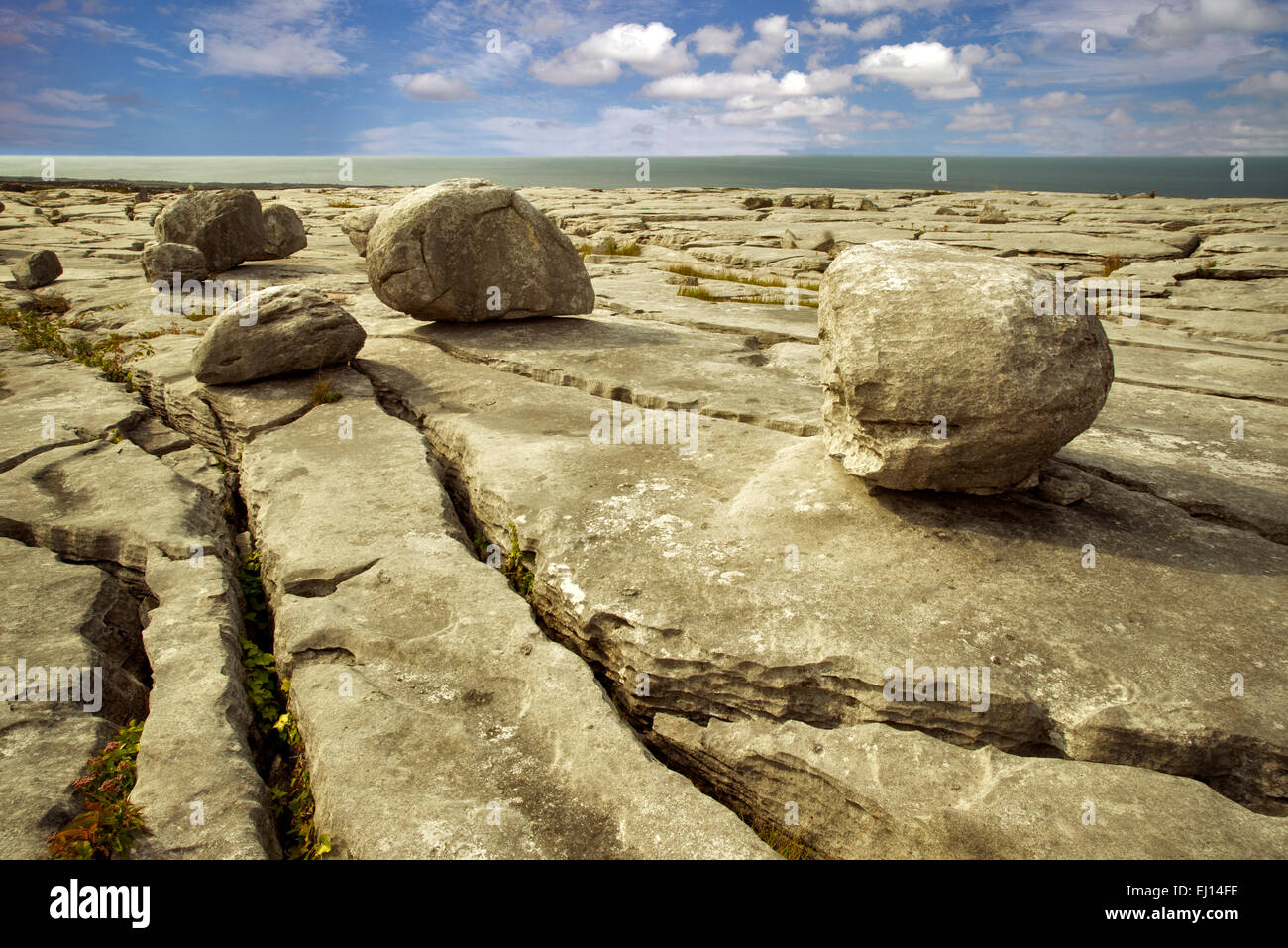 Karstlandschaft. Der Burren, County Clare. Irland Stockfoto