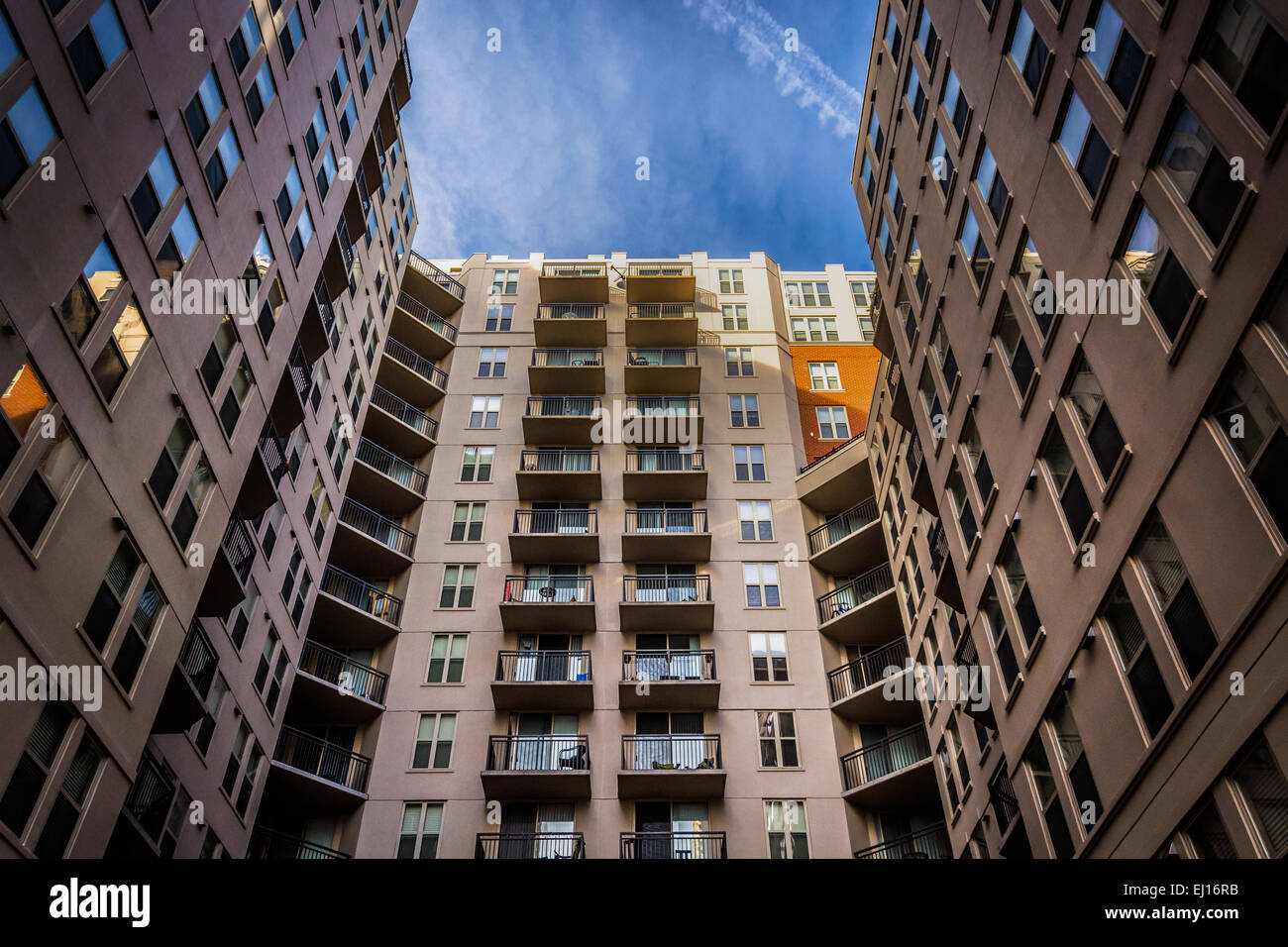 Apartment-Gebäude in Washington, DC. Stockfoto