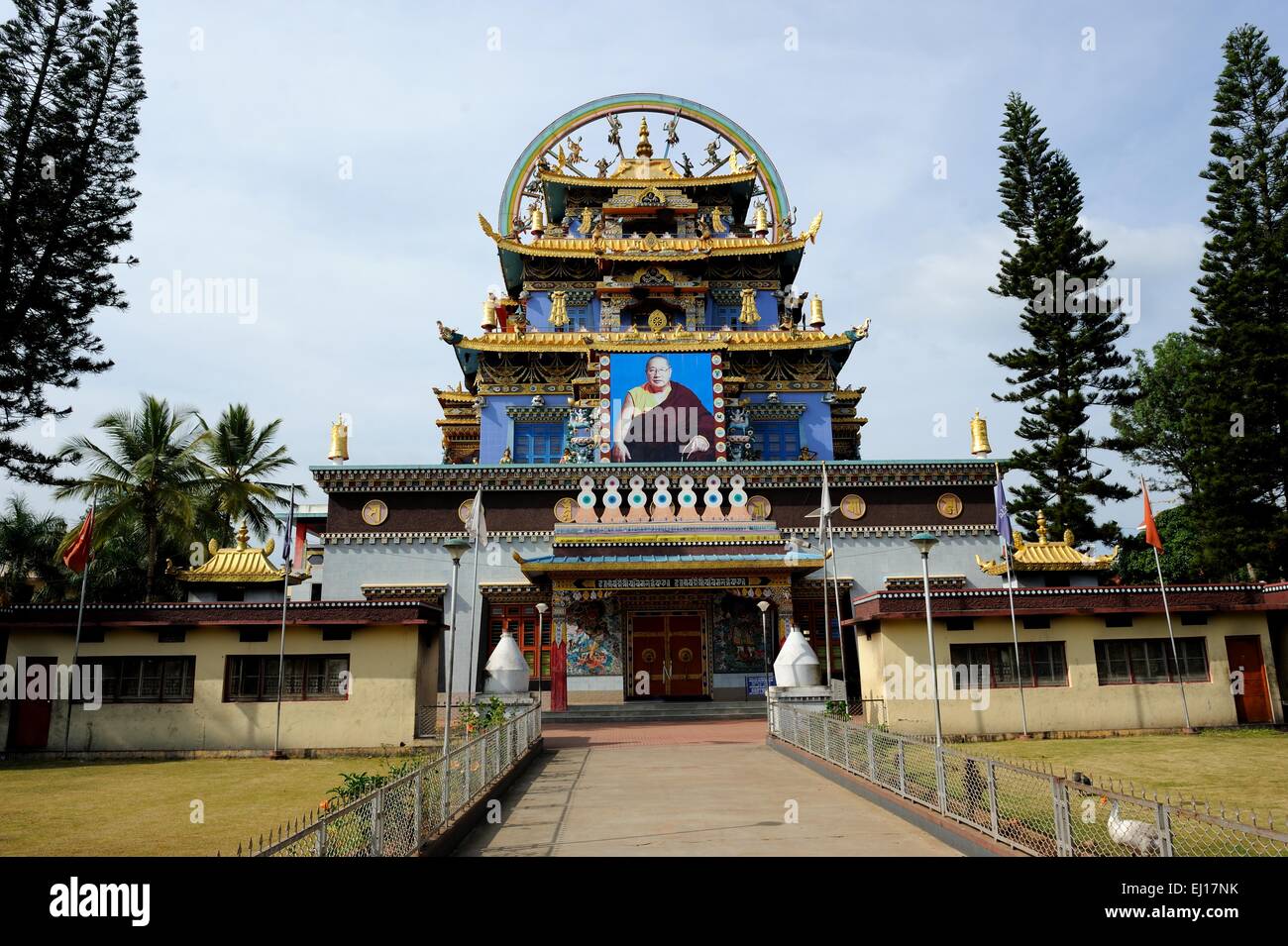 Goldenen Tempel in Kushalnagar; Indien Stockfoto