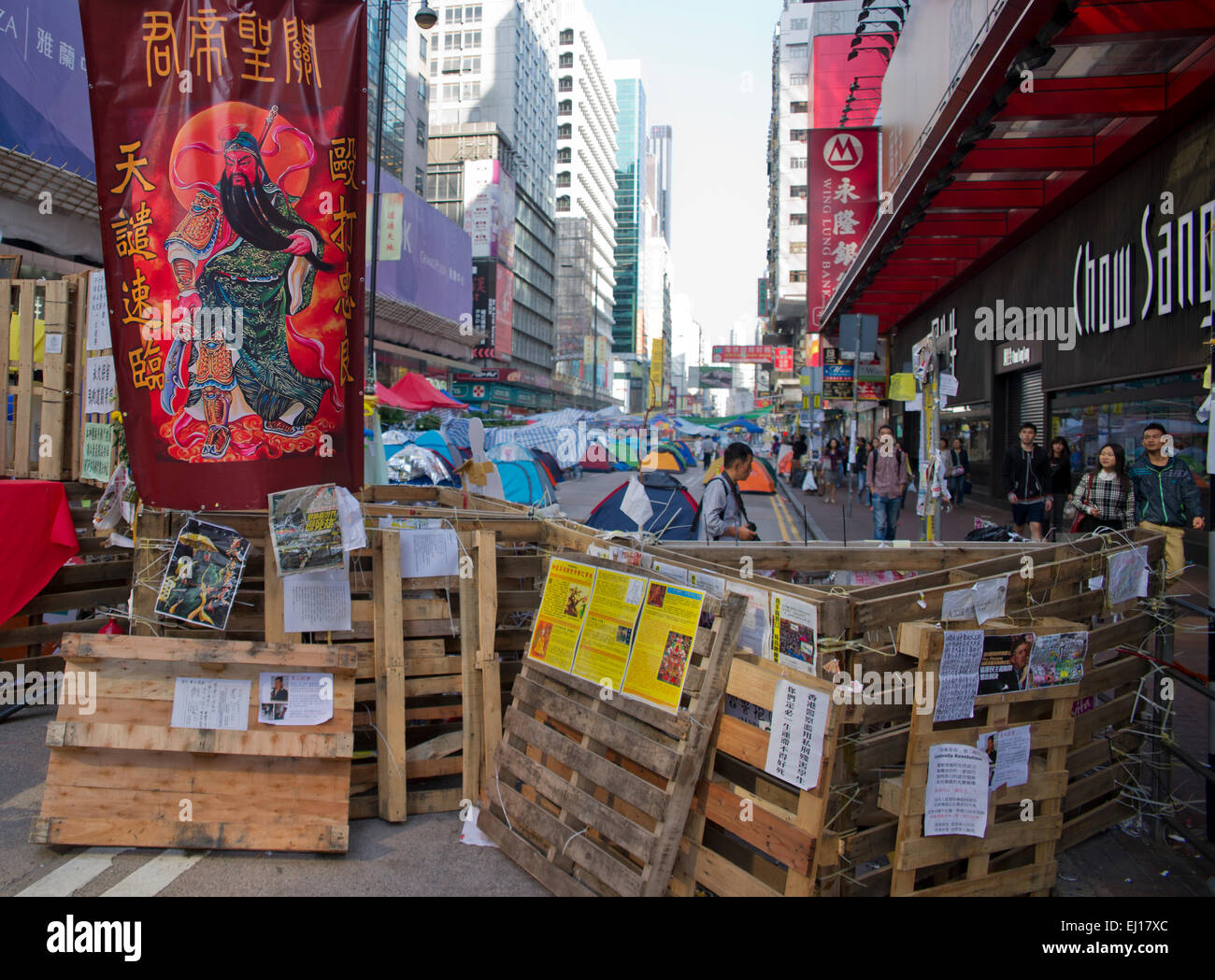 Demokratiebewegung in Hong Kong Stockfoto