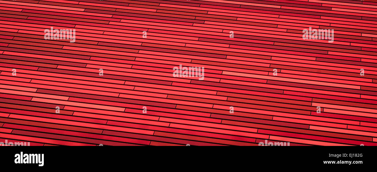 Architektur-Hintergrundmuster von bunten roten Ziegeln Stockfoto