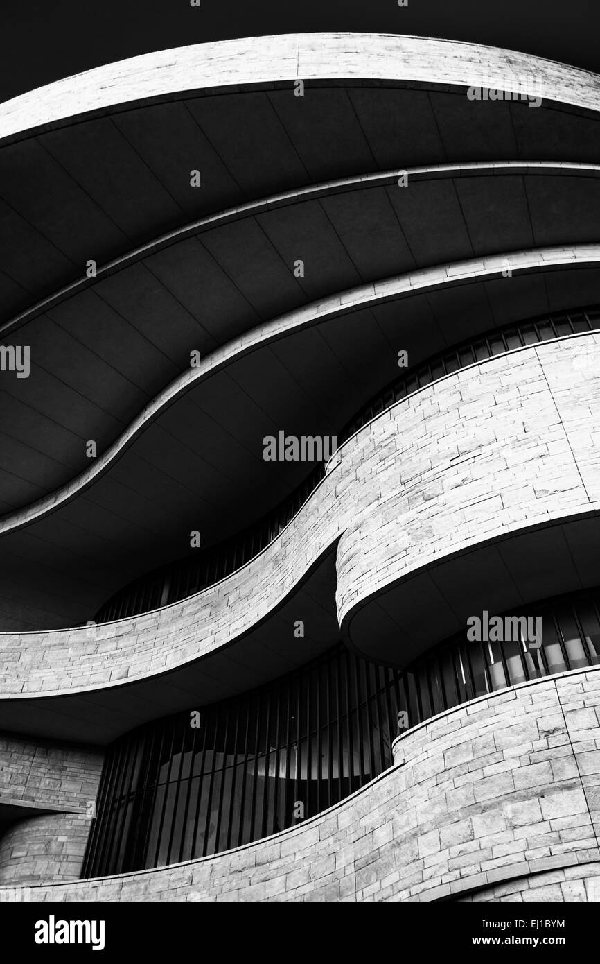 Exterieur des National Museum of the American Indian in Washington, DC. Stockfoto