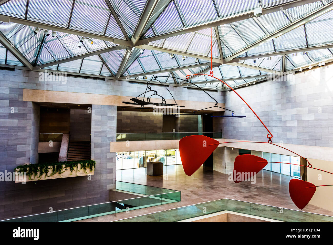 Moderne Architektur im Osten Gebäude der National Gallery of Art, Washington, DC. Stockfoto