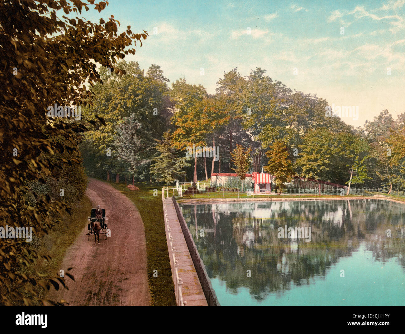 Der Stausee, Mount Royal Park, Montreal, ca. 1901 Stockfoto