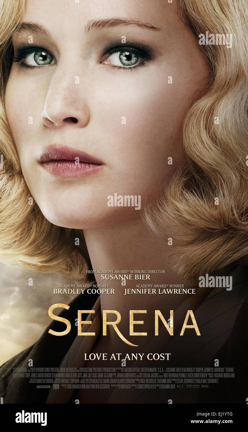 Serena Year: 2014 USA Regie: Susanne Bier Jennifer Lawrence Filmplakat (USA) Stockfoto
