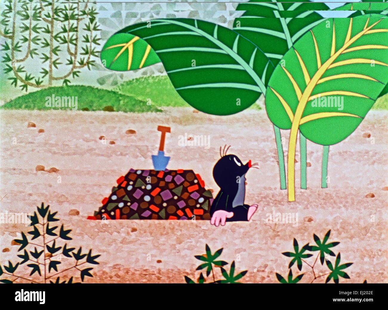 Der kleine Maulwurf - Krtek Zahradnikem Jahr Gärtner: 1969 Tschechoslowakei Regie: Zdenek Miler Animation Stockfoto