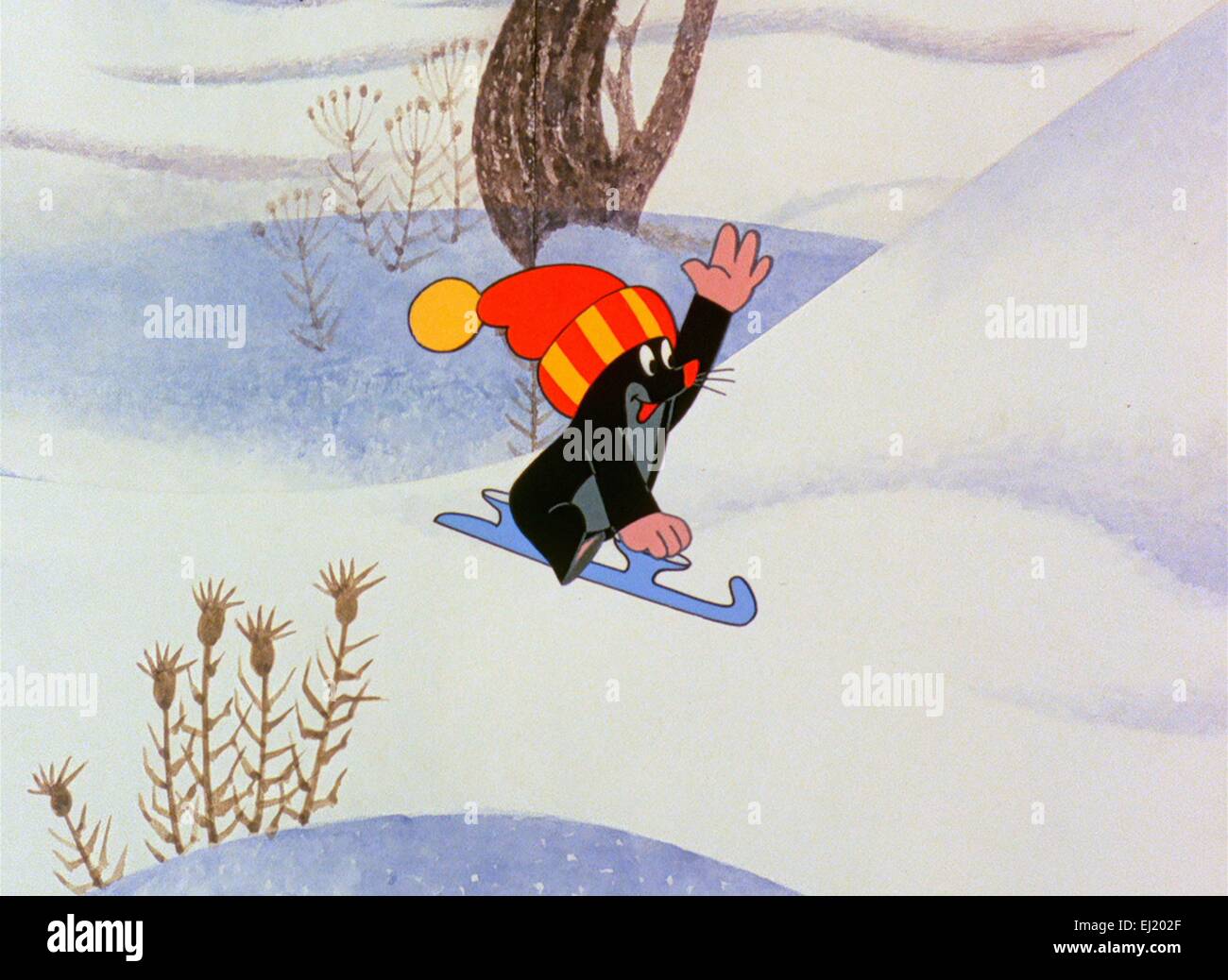 Der kleine Maulwurf - Krtek Weihnachten o Vánocích Jahr: 1975 Tschechoslowakei Regie: Zdenek Miler Animation Stockfoto