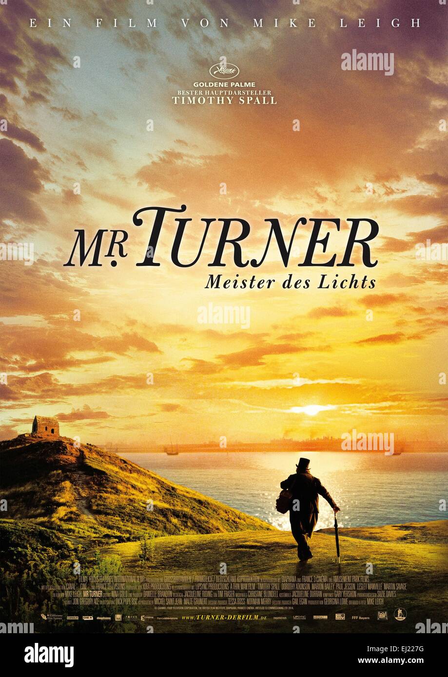 Herr Turner Year: 2014 UK Regie: Mike Leigh Movie Poster (Ger) Stockfoto