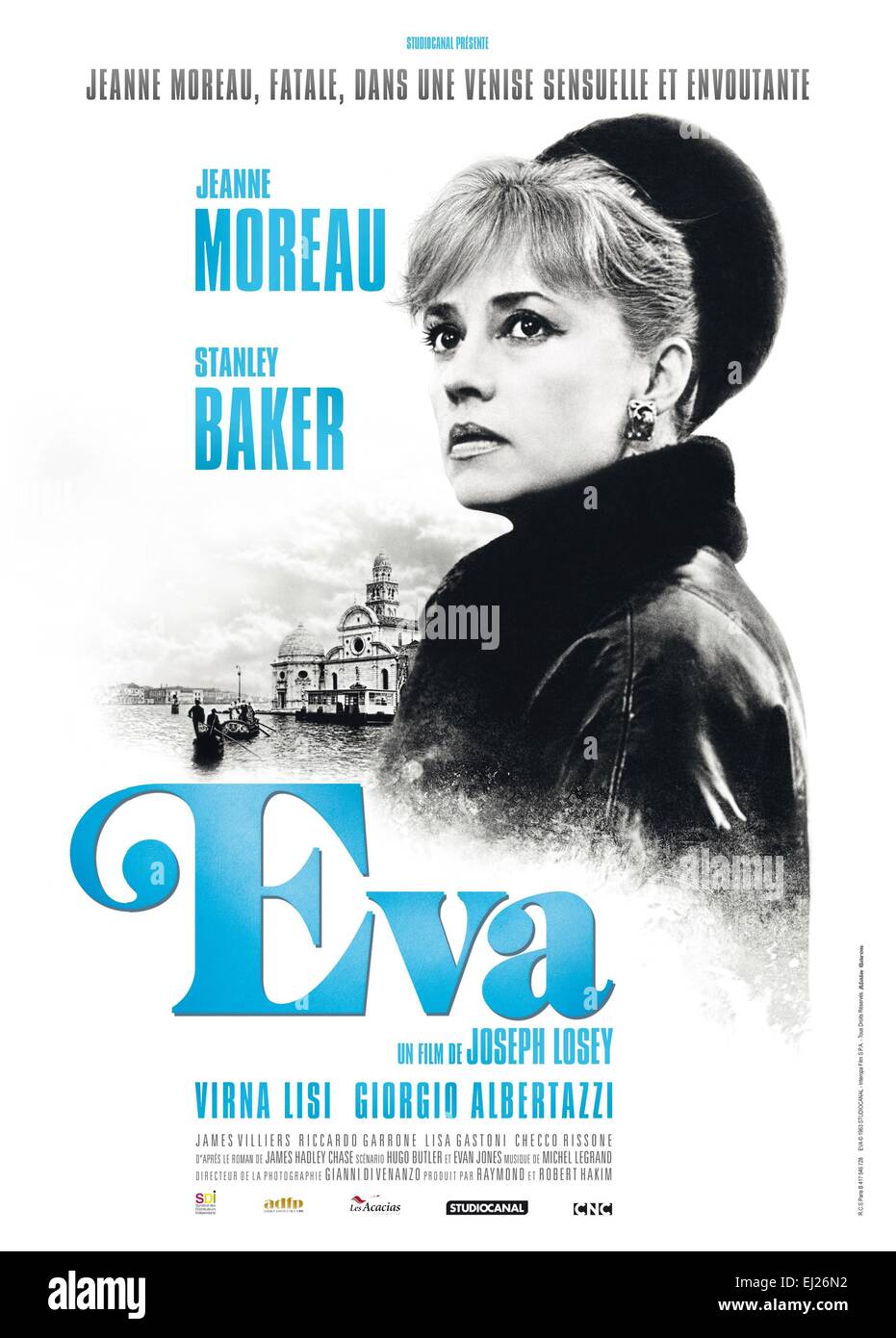 Eva Year: 1962 Frankreich / Italien-Regie: Joseph Losey Jeanne Moreau Movie Poster (Fr) Stockfoto