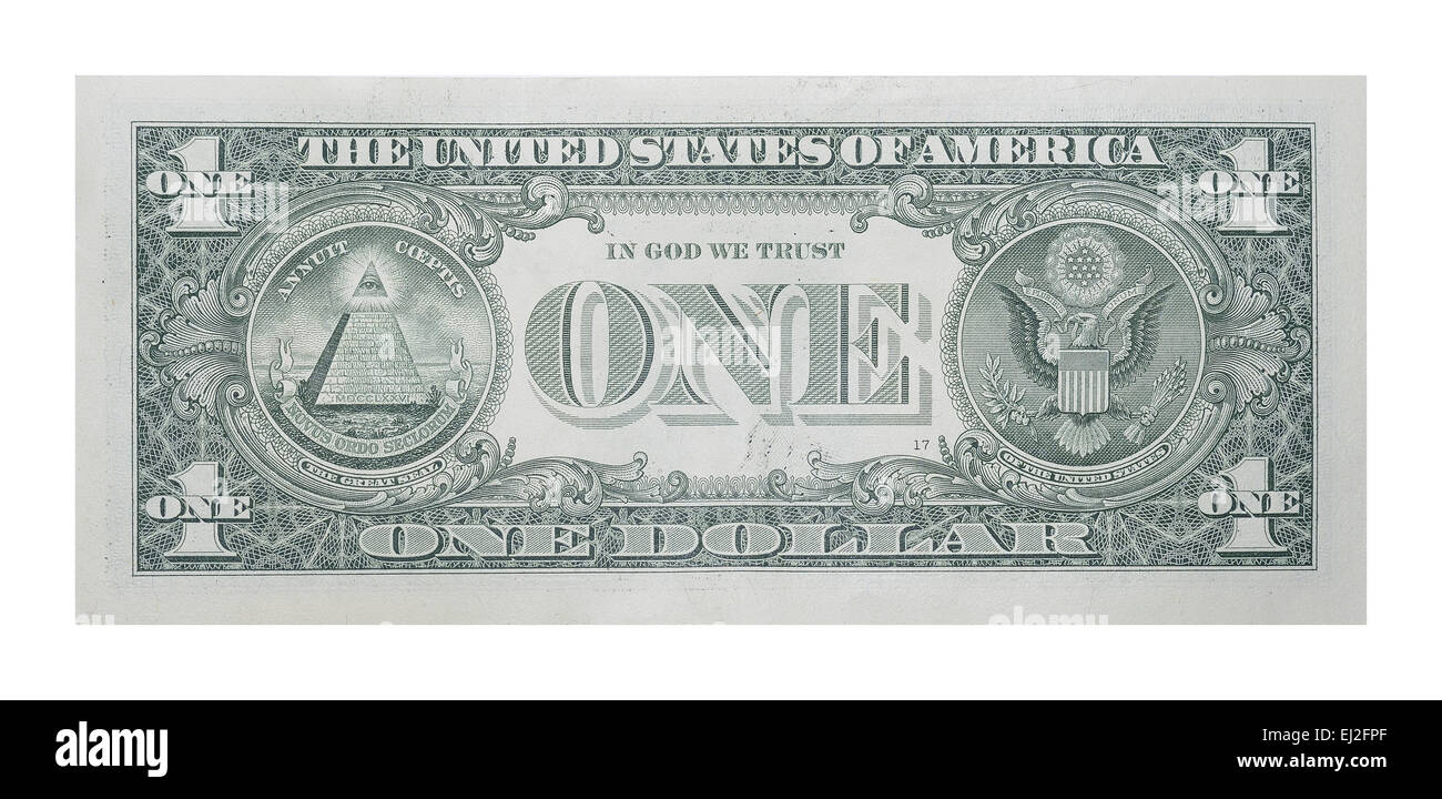 1 US-Dollar-banknote Stockfoto