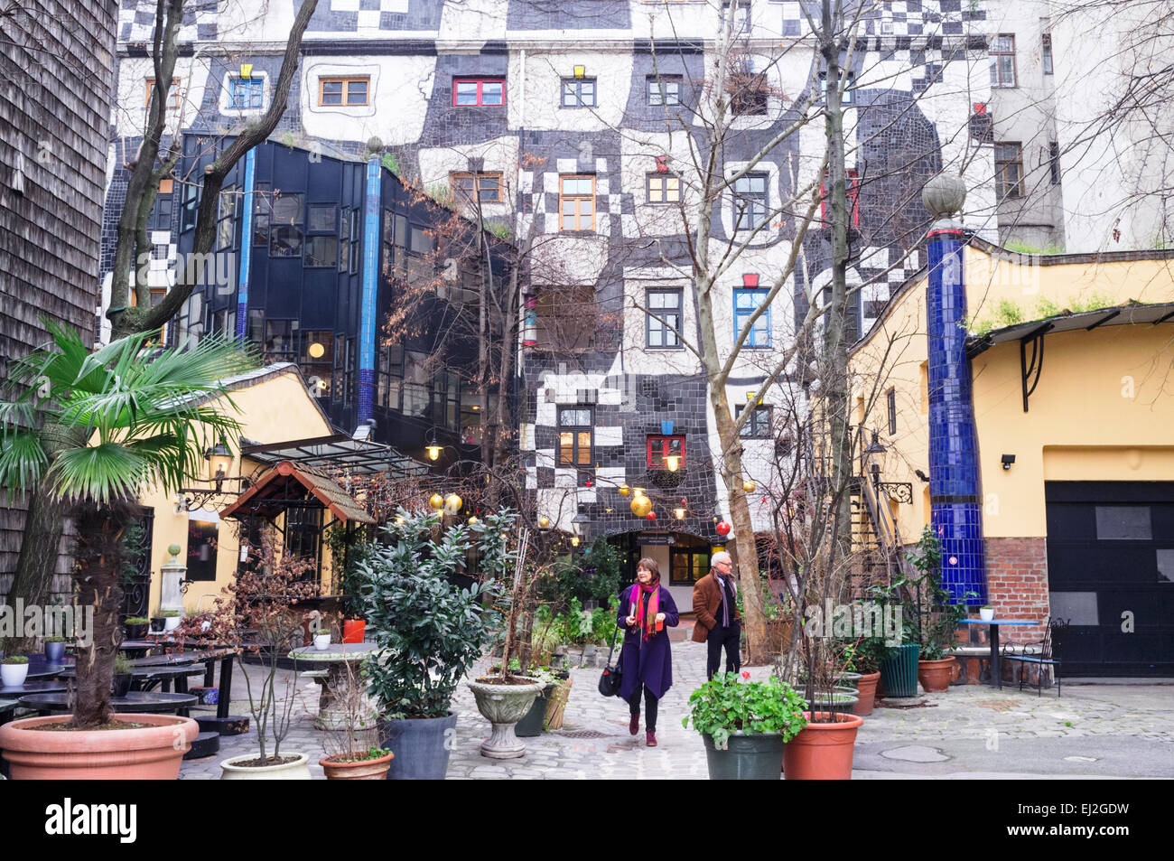 Knust Haus, Hundertwasser-Museum. Wien, Österreich Stockfoto