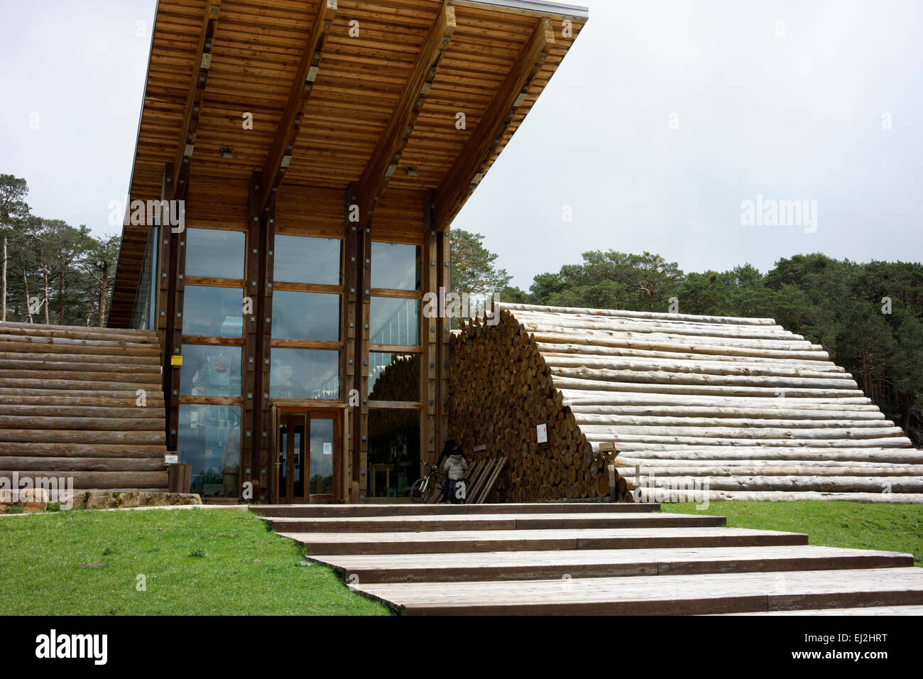 Casa De La Madera, Regumiel De La Sierra, Burgos, Spanien Stockfoto