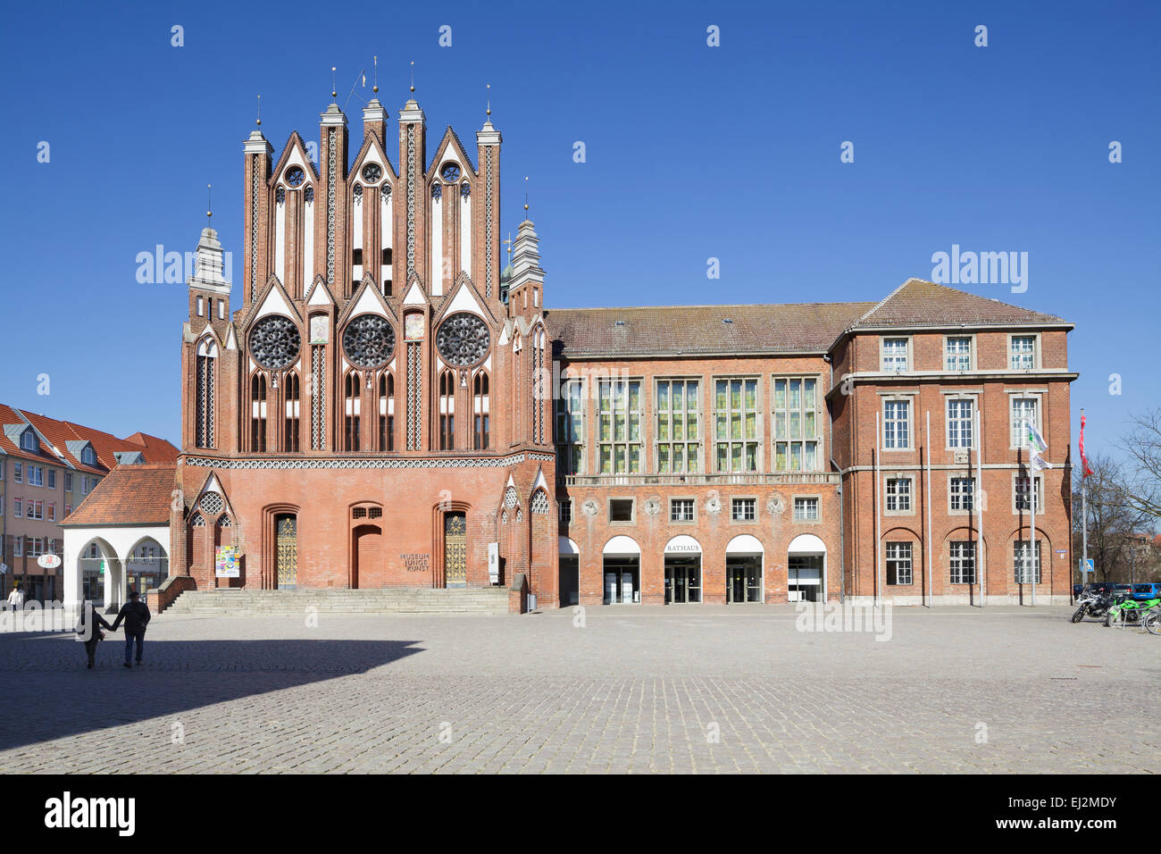 Museum Junge Kunst und Rathaus, Frankfurt Oder, Deutschland Stockfoto