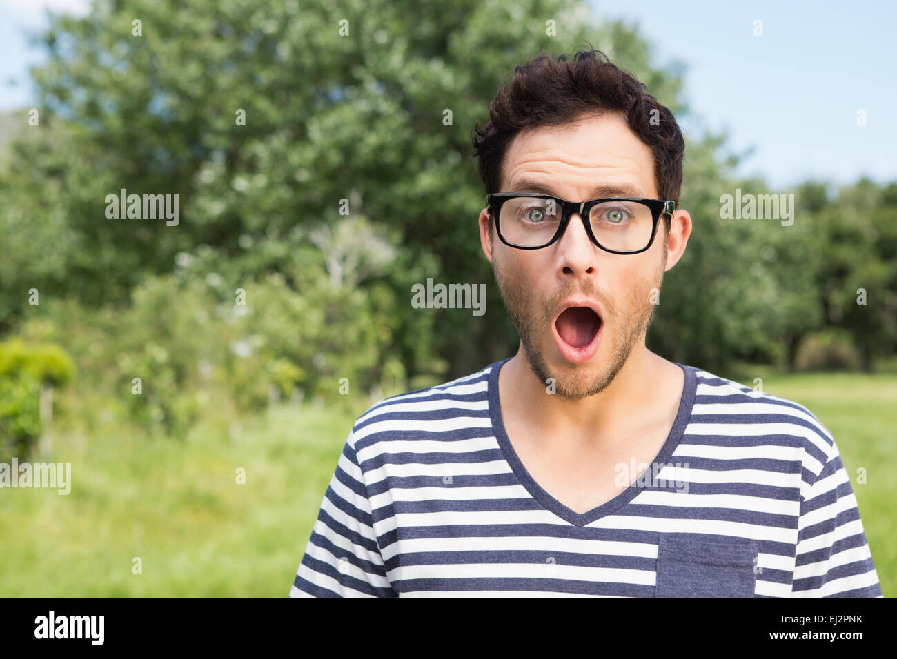 Schöner Blick überrascht hipster Stockfoto