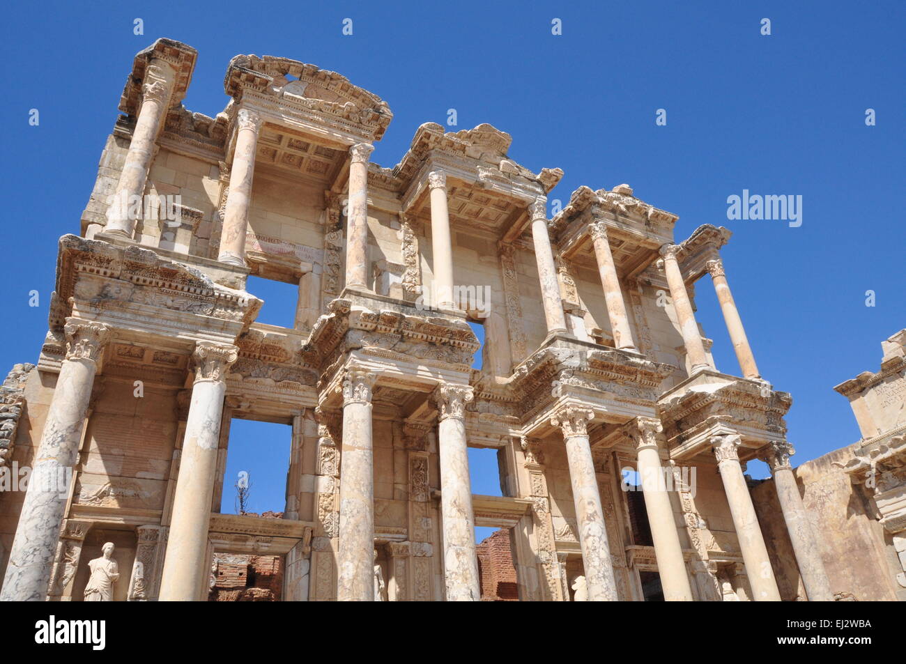 Die Bibliothek des Celsus in Ephesus - Türkei Stockfoto