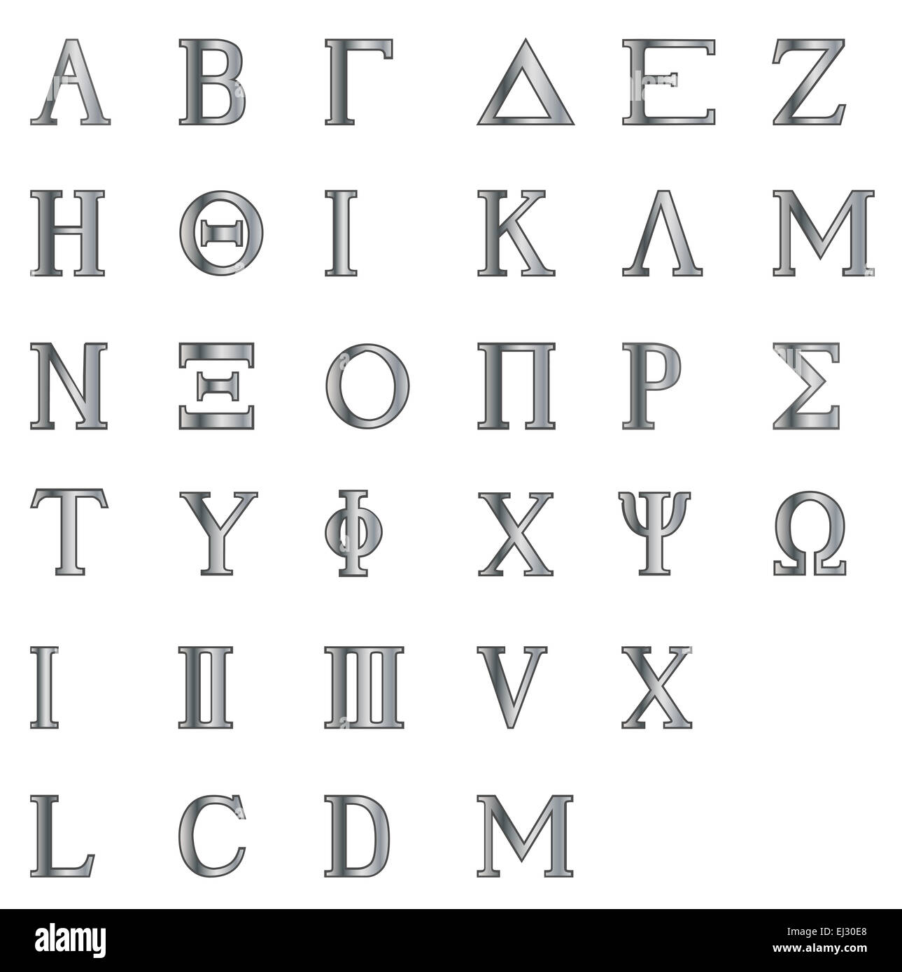 Griech Philosoph Der Antike 8 Buchstaben Greek alphabet characters -Fotos und -Bildmaterial in hoher Auflösung