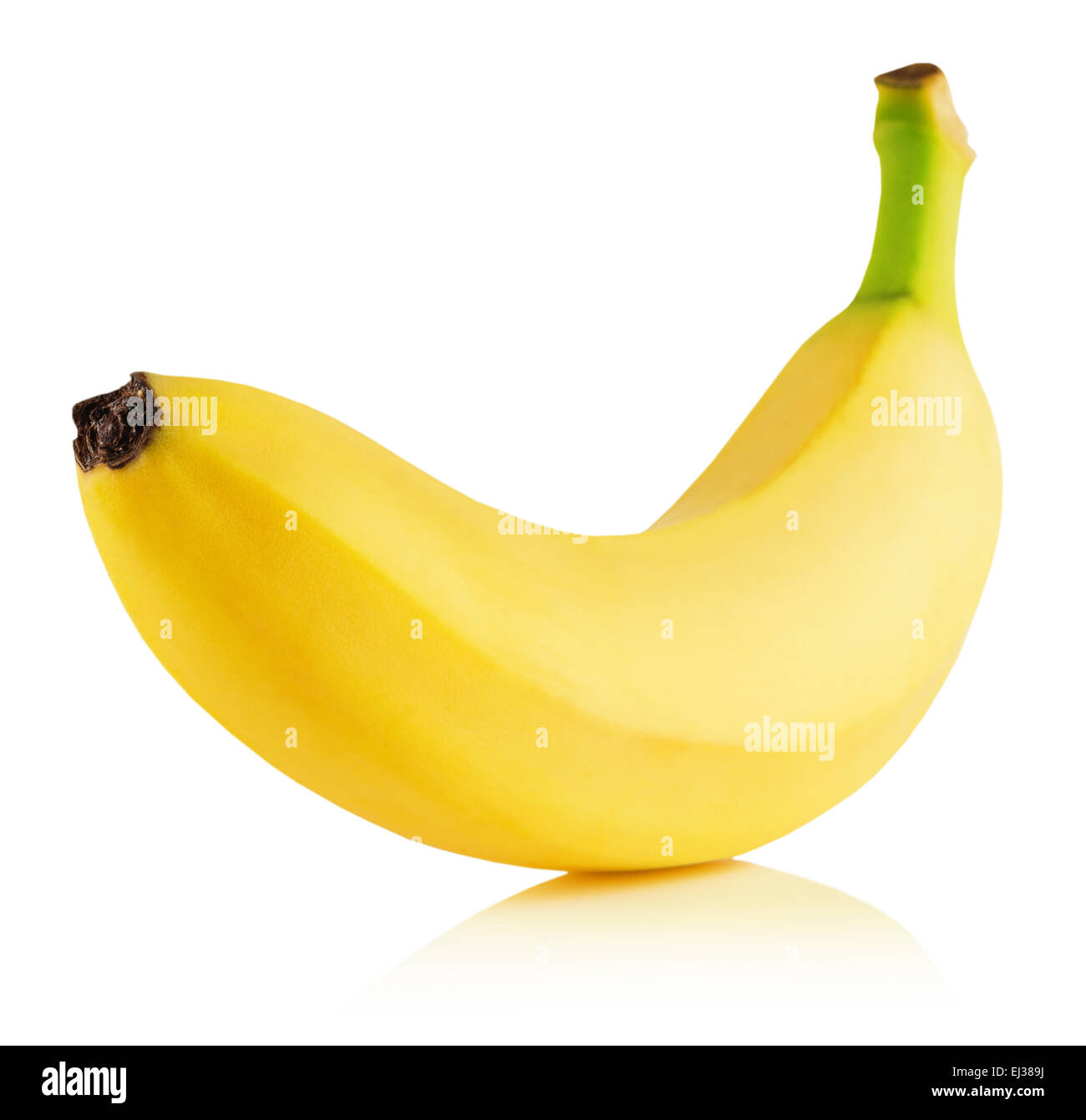 leckeren Banane auf dem weißen Hintergrund isoliert. Stockfoto