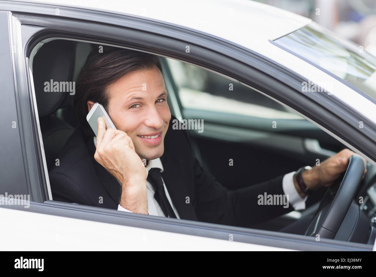 Geschäftsmann am Telefon Stockfoto