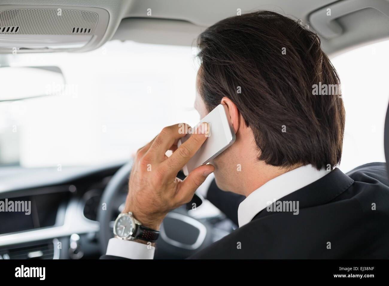 Geschäftsmann am Telefon Stockfoto
