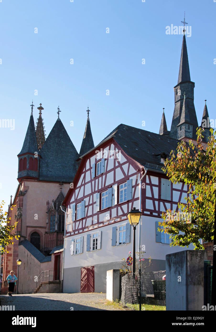 Alte Stadt von Kiedrich im Rheingau, Hessen, Deutschland Stockfoto