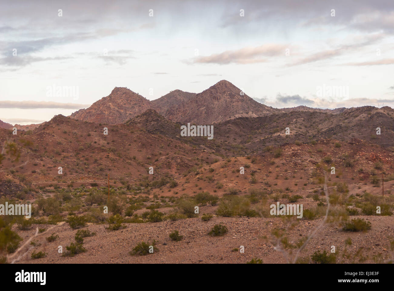 Winter-Himmel über der Wüste von Arizona Stockfoto