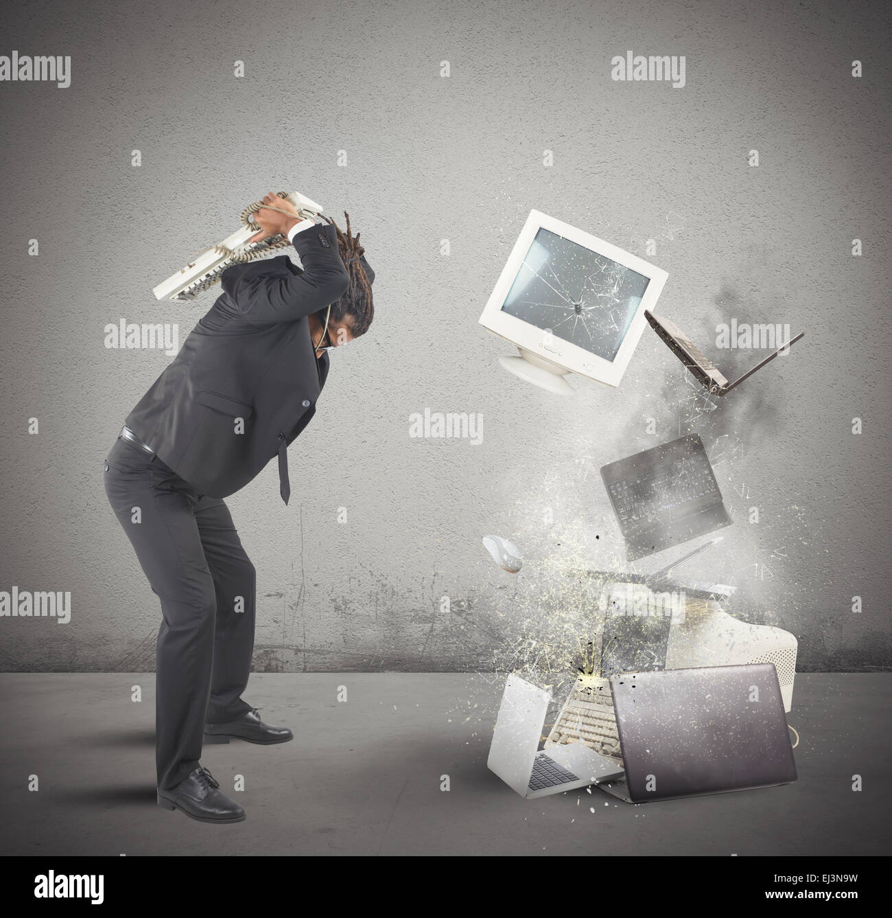 Computer-stress Stockfoto