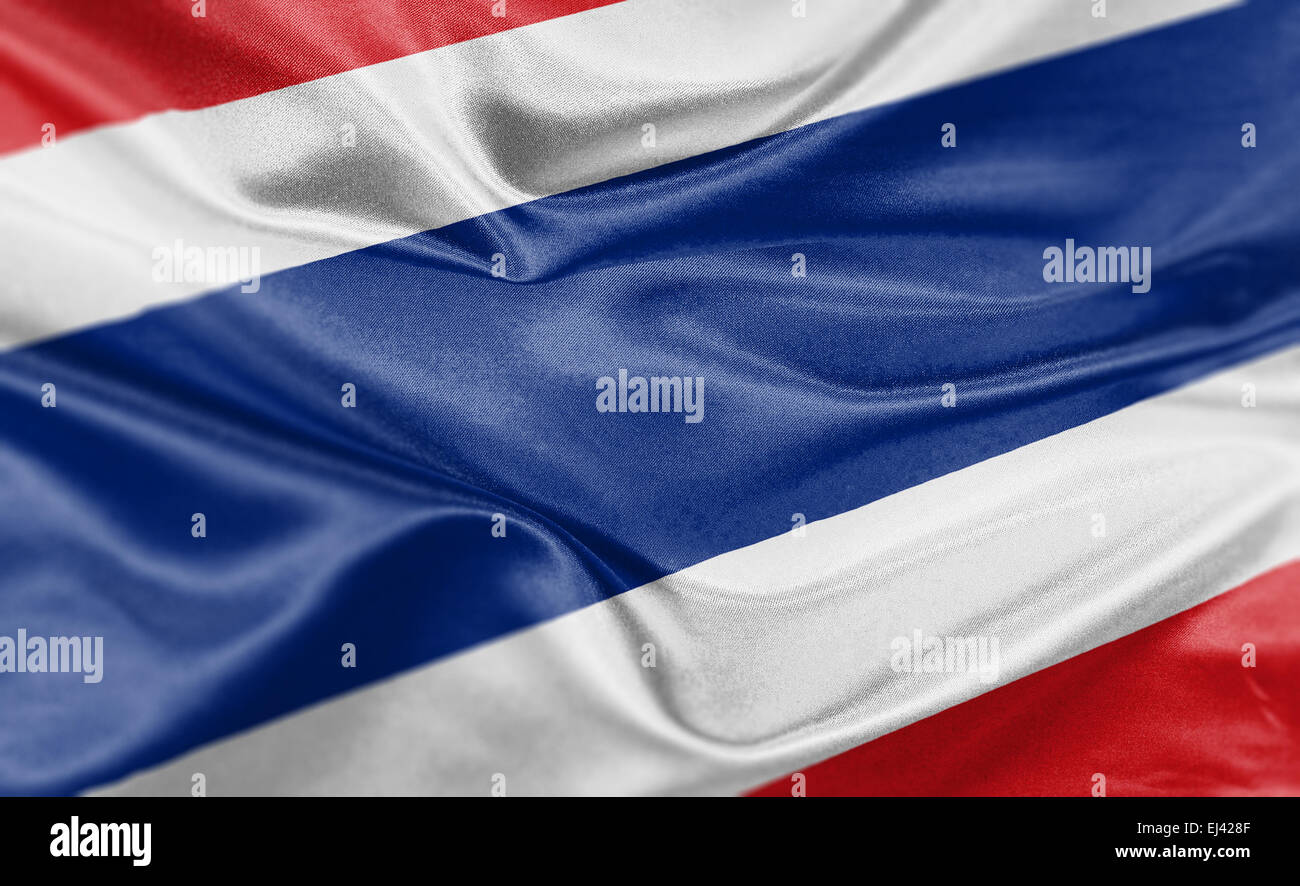 Ein Bild mit hoher Auflösung Nationalflagge Thailands. Stockfoto