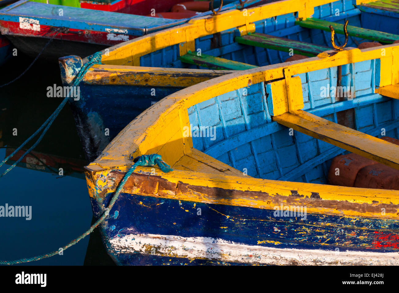 Nakki See am Mount Abu hat schöne Anlage von Bootfahren mit verschiedenen attraktiven Formen von Booten. Stockfoto