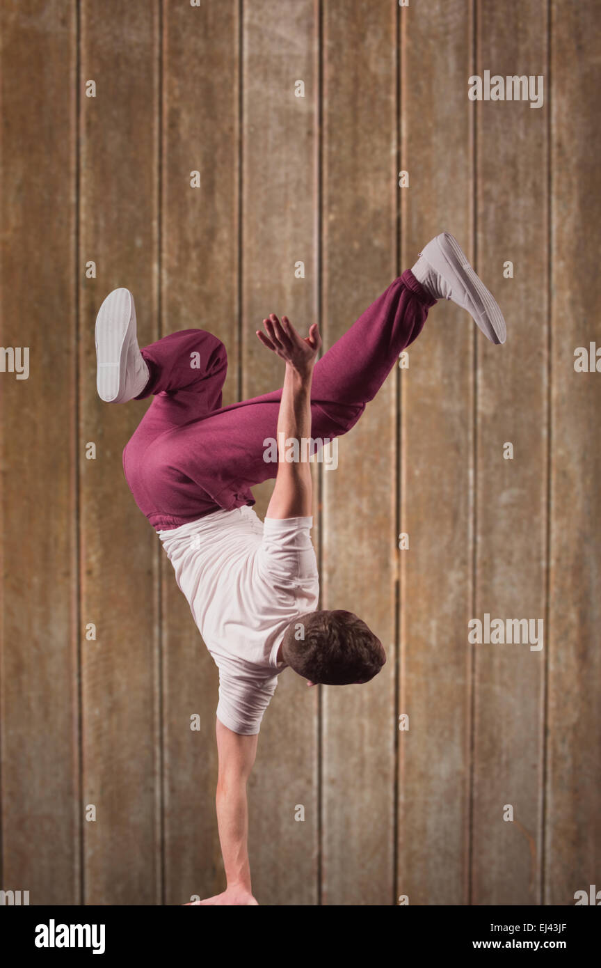 Zusammengesetztes Bild von cool Break dancer Stockfoto