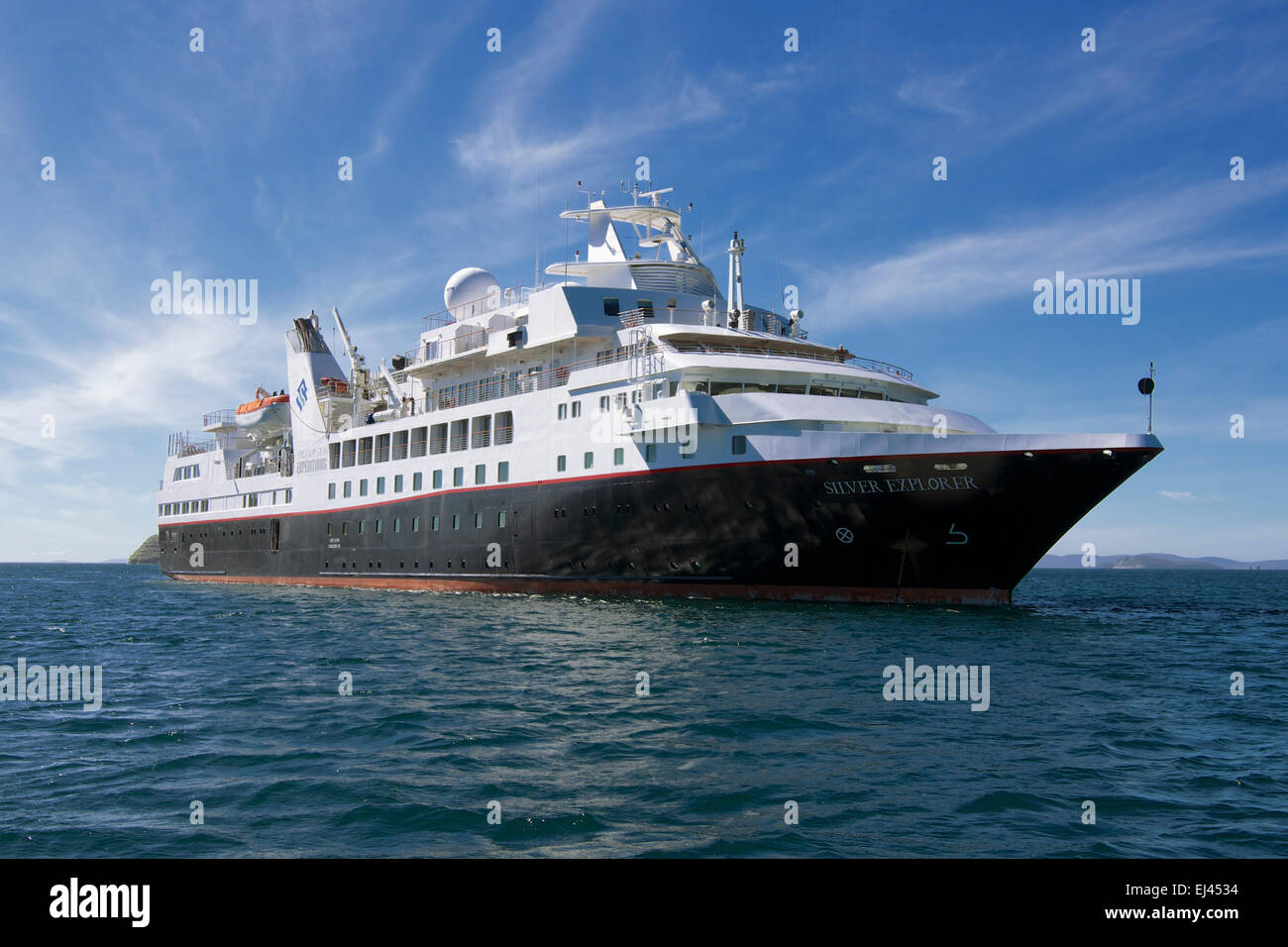 Silber-Explorer Westpunkt-Falkland-Inseln Stockfoto